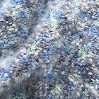 13NM Nylon Nerz Wollgarn mit Space Dye Loop Garn und Fancy Feather Garn zum Stricken von Pullovern und Schals