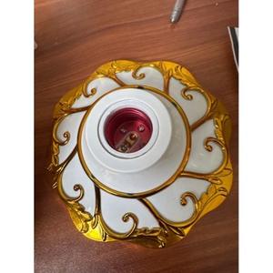 Portalámparas de Techo con Forma de Loto, Estilo Europeo Creativo, E27 B22, Base Grande, LED Blanco Frío, Montaje Superficial - Product Image 1