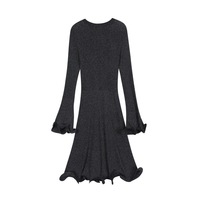 Robe blazer noire à manches longues pour femme - Design cintré à la taille, élégante pour le bureau et les occasions décontractées