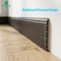 CREATEKING Plinthe SPC Moderne Personnalisée 100mm Zéro Retrait -20°C à +60°C Résistante à l'Eau Écologique Garantie 5 Ans Installation Facile