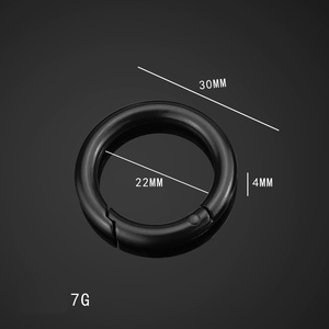 Mini <span class=keywords><strong>mousqueton</strong></span> à ressort en métal <span class=keywords><strong>30mm</strong></span>, fermoir rond pour la fabrication de bijoux, sac à main, porte-clés - Product Image 3