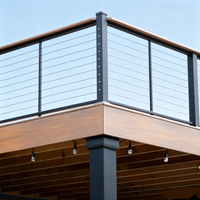 Rampe de balcon moderne en câble d'acier inoxydable avec tension réglable pour rampes d'escalier et système de garde-corps de terrasse