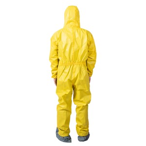 <span class=keywords><strong>La</strong></span> combinaison de protection de type mono, de couleur jaune, laminée avec du PE, convient à <span class=keywords><strong>la</strong></span> protection contre les particules solides. - Product Image 1