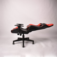 Chaise de gaming pour ordinateur avec dossier inclinable style course, réglage à 180 degrés, confortable, en cuir, pour PC