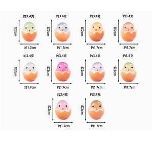 Dessin animé lumineux résine artisanat <span class=keywords><strong>petit</strong></span> ornement poulet coquille d'oeuf figurines miniatures <span class=keywords><strong>jardin</strong></span> paysage décorer - Product Image 4
