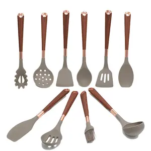 Bakest Home And Kitchen Utensils Set 10pcs Cocina Silicone Wood Baking Accessories Cooking Of Utensils All In One