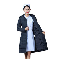 Vestes d'hiver matelassées en coton multicolores personnalisées pour infirmières, avec manches longues/3/4, uniformes de travail chauds, vêtements d'extérieur