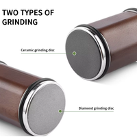 Affûteur de couteaux professionnel en bois et diamant à 4 cylindres avec outil de ponçage à grains moyens 400-1000 pour couteaux durables