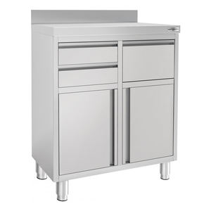 Mesa de Centro de Acero Inoxidable Resistente con Cajones y Gabinete |   Muebles Comerciales para Restaurante, Hotel, Cafetería y Hogar - Product Image 3