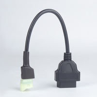 Venta al por mayor OBD2 adaptador de 16 pines a 4 pines para Honda motocicleta Motor bicicleta diagnóstico OBD 16 pines a 4 pines Cable