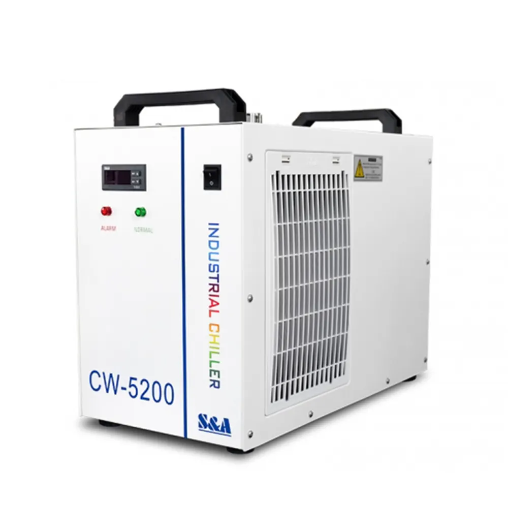 WaveTopSign S & A CW5200 CW5202 Pendingin Air Industri untuk Mesin Pemotong Ukiran Laser CO2 80W 100W 130W 150W Tabung Laser