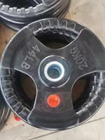 Disque de musculation en caoutchouc à trois trous, diamètre 50 mm, poids variés de 2,5 à 25 kg, pour usage commercial en salle de sport