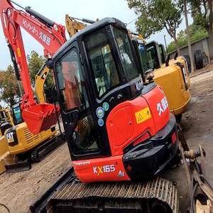 Para mini excavadora Kubota KX165, maquinaria de movimiento de tierras de segunda mano de Japón con componente de motor central, producto de excavadoras usadas - Product Image 1