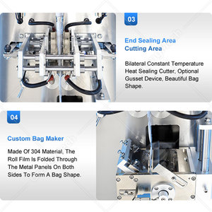 เครื่องบรรจุและปิดผนึกเครื่องบรรจุและปิดผนึกซอสถั่วลิสงซอสมะเขือเทศแบบต่อเนื่องความเร็วสูง - Product Image 4