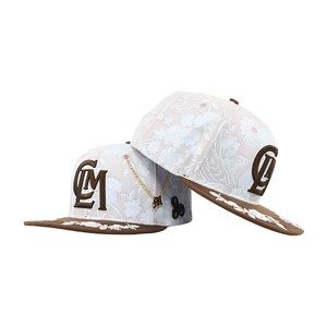 Tcap China 6 Panel <b>Flat</b> Bill 3D Embroidery Silk Screen Printing Snapback Hat Custom Chain Structured <b>Cap</b> Fashion Casual Outdoor - Product Image 6