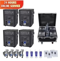 Máquinas de Chispas Frías Enviadas de Fábrica, 2 Piezas con Control Remoto, Protección IP66, Potencia de 700W y Estuche de Transporte