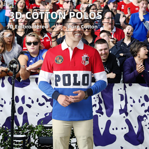 Chemises de sport pour hommes ATREIDES de haute qualité, 100% coton tricoté, écologiques, grande taille, broderie 3D, manches courtes, style américain - Product Image 2