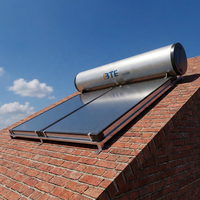Chauffe-eau solaire domestique de 65 gallons avec cuve intérieure émaillée, à branchement direct, pour extérieur, garage, hôtel, chaudière solaire autonome, douche