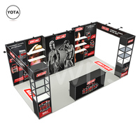 Yota - Nouvelle conception de stand d'exposition modulaire sans cadre en aluminium avec éclairage LED rétroéclairé, pliable, portable, réutilisable pour les salons professionnels