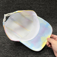 Gorra Deportiva de 5 Paneles con Logotipo Personalizado, Tie Dye, Bordado 3D, Transpirable, para Camping y Senderismo