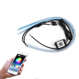 ไฟ LED RGB Slim Sequential ขนาด 30 45 60 ซม. แบบยืดหยุ่น สำหรับไฟหน้ารถยนต์ ไฟเดย์ไลท์ ควบคุมผ่านแอพและรีโมท 12V รุ่นใหม่ - Product Image 2