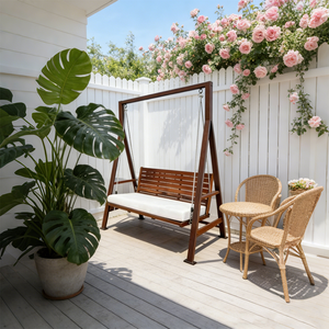 Chaise suspendue d'extérieur en aluminium pour <span class=keywords><strong>jardin</strong></span>, patio, avec auvent, mobilier <span class=keywords><strong>de</strong></span> luxe pour hôtel, villa, cour, résistant aux intempéries - Product Image 1