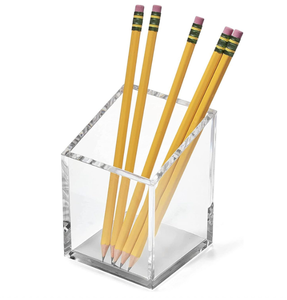 Duy Nhất Acrylic Chủ Bút Rõ Ràng Trong Suốt Bút Chì Đứng Văn Phòng Bàn Phụ Kiện Văn Phòng Phẩm Tổ Chức Lưu Trữ Hộp - Product Image 6