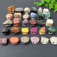 Prix usine sculpté à la main Quartz naturel cristaux de hérisson pierres de guérison cristal hérisson avec verre artisanat cadeau