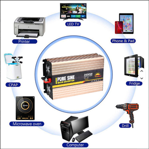 Onduleur OEM à sortie unique pour camping-car hors réseau, DC <span class=keywords><strong>12V</strong></span> 24V 48V vers AC 120V 220V <span class=keywords><strong>230V</strong></span>, <span class=keywords><strong>300W</strong></span>-5000W, 1KW 2KW 3KW, à onde sinusoïdale pure - Product Image 2