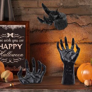 Heysey Halloween - Decoración de Pared con Manos Espeluznantes, 3 Piezas de Manos de Vinilo con Portavelas LED Perforados para Regalos - Product Image 5