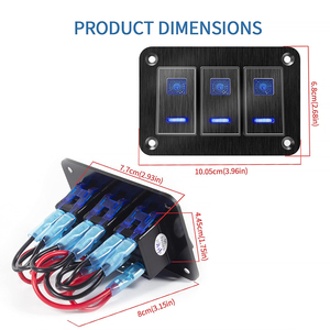 Nhiệm vụ nặng nề IP65 Marine bảng chuyển đổi điện 2.4A USB 12V/24V LED chỉ số cho tàu ngầm thuyền du thuyền Caravan thuyền đánh cá - Product Image 2