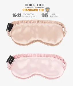 Zijden Oogmasker 2024 Nieuwe Aankomst Hot Sale Zijde Eyemask Custom Stijl Met Effen Kleur