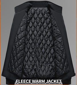 Veste rembourrée grande taille pour hommes d'âge mûr <span class=keywords><strong>manteau</strong></span> d'<span class=keywords><strong>hiver</strong></span> classique confortable à col mandarin, poids lourd et isolation thermique - Product Image 5