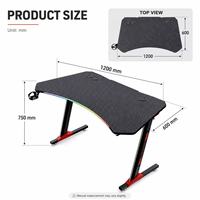 Aor Esports - Offre Spéciale - Bureau de Gaming d'Occasion pour Gamers avec Pieds Métalliques, Table de Jeu PC Racing avec Support Casque