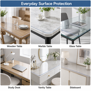 Rollo Protector de Muebles de PVC Floral, Lámina Transparente Esmerilada Mate Calandrada para Protección de Mesas, Gabinetes y Estantes - Product Image 2