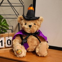 Costume d'Halloween pour ours en peluche avec tenue orange, violette ou noire, 32 cm ou option sac cadeau