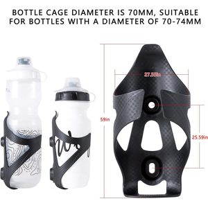 Premium bici da strada e porta portaborraccia per EBike con diametro in fibra di carbonio 70-74mm per ghiaia di montagna e Mountain bike - Product Image 5