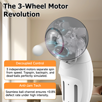 Robot de Tenis de Mesa Portátil Profesional PUSUN MAX, Entrenador Programable Totalmente Automático con Red Ajustable en 9 Ángulos de 30-90 Grados