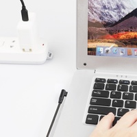 Câble de charge rapide USB Type-C vers C à angle droit de 2 m, boîtier métallique nickelé, gaine en nylon tressé, 60 W PD, pour Android et appareils mobiles