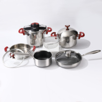 Ensemble d'autocuiseurs en acier inoxydable 5 + 7, 4 + 6 litres Hotsale à Dubaï
