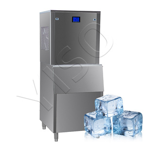 Machine à glaçons en cubes YISO, acier inoxydable, fabrication automatique de glaçons, refroidissement par air ou par eau, pour les magasins de thé au lait - Product Image 1