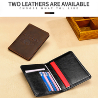 Portefeuille de voyage vintage en cuir microfibre RFID pour hommes, porte-cartes de crédit, cartes d'identité, cartes d'embarquement et billets de banque – Vente en gros