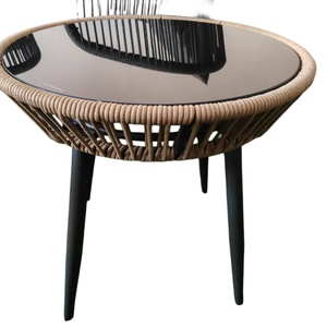 Set Tavolo e Sedie in Rattan per Piccolo Giardino, Caffè, Cortile, Terrazza, Balcone, Ristorante, Uso Esterno - Product Image 4