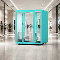 Cabine de bureau insonorisée mobile, grande cabine de studio pour enregistrement silencieux, pour bureau à domicile ou hôpital, structure en acier