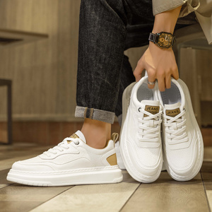 2024 OEM bajo moq hombres zapatillas <span class=keywords><strong>de</strong></span> calidad Zapatillas Hombre <span class=keywords><strong>Zapatos</strong></span> color blanco personalizado mejor venta casual calzado <span class=keywords><strong>de</strong></span> cuero artificial - Product Image 3