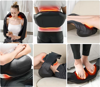 Coussin de massage intelligent Shiatsu portable avec pétrissage profond, chaleur infrarouge, physiothérapie et contrôle de la minuterie pour la relaxation du cou et des épaules
