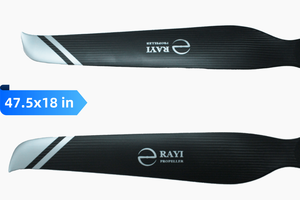 47.5*18 사용자 정의 <span class=keywords><strong>2</strong></span> 블레이드 1 쌍 내구성 T800 탄소 섬유 47.5 인치 RAYI 프로펠러 UAV 고정 날개 무인 항공기 - Product Image 5