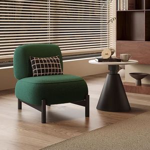 Chaise Lounge Chair Green Fabric Modern Design Living Room Furniture - Product Image 4