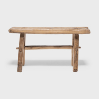 Meja Kopi Kayu Elmwood Utara Desain Wabi Sabi Modern Farmhouse dengan Sambungan Klasik dan Serat Kayu Alami untuk Perabot Ruang Tamu