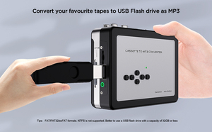 Ezcap231 Lecteur de <span class=keywords><strong>cassette</strong></span> portable Walkman avec convertisseur MP3, connecteur <span class=keywords><strong>USB</strong></span> et construction métallique - Product Image 5